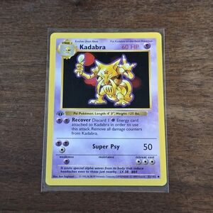 1999 Pokemon Kadabra #32 - 1st Edition Shadowless - Base Set 32/102 Vintage Card